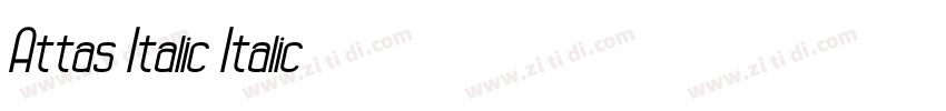 Attas Italic Italic字体转换